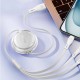 Wiwu Wi-C023 Vigor Serisi 3in1 Type-C Lightning Micro USB Makaralı Data ve Şarj Kablosu 100W 1.5M Wiwu Wi-C023 Vigor Serisi 3in1 Type-C Lightning Micro USB Makaralı Data ve Şarj Kablosu 100W 1.5M