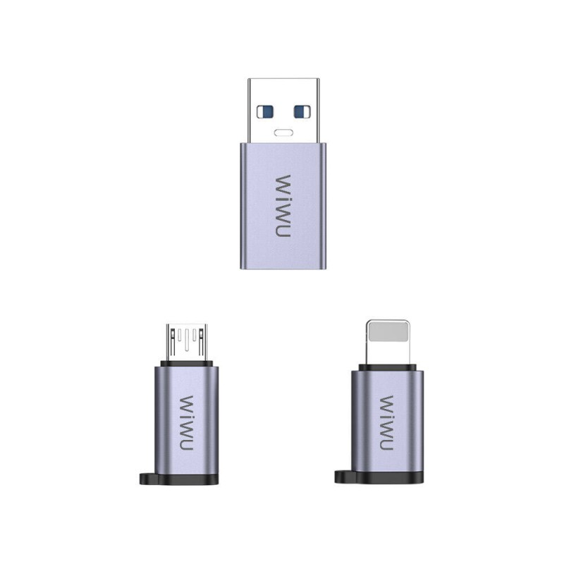 Bal-z Wiwu Wi-C031 Concise Serisi 3in1 Type-C to USB-A/Micro Usb/Lightning Adaptör Paketi