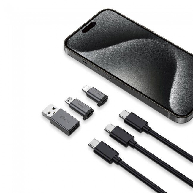 Wiwu Wi-C031 Concise Serisi 3in1 Type-C to USB-A/Micro Usb/Lightning Adaptör Paketi Wiwu Wi-C031 Concise Serisi 3in1 Type-C to USB-A/Micro Usb/Lightning Adaptör Paketi