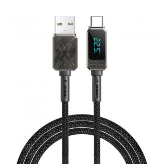 Wiwu Wi-C038 Titan Serisi USB-A to Type-C 6A 66W LED Dijital Göstergeli Şarj ve Data Kablosu 1.2M Wiwu Wi-C038 Titan Serisi USB-A to Type-C 6A 66W LED Dijital Göstergeli Şarj ve Data Kablosu 1.2M