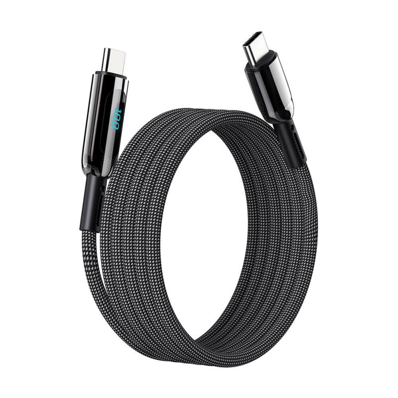 Bal-z Wiwu Wi-C041 MagQ Çinko Alaşımlı Type-C to Type-C Hızlı Şarj Özellikli Data ve Şarj Kablosu 100W