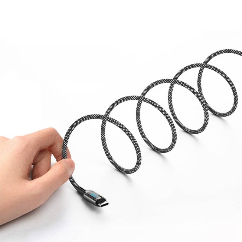 Bal-z Wiwu Wi-C041 MagQ Çinko Alaşımlı Type-C to Type-C Hızlı Şarj Özellikli Data ve Şarj Kablosu 100W