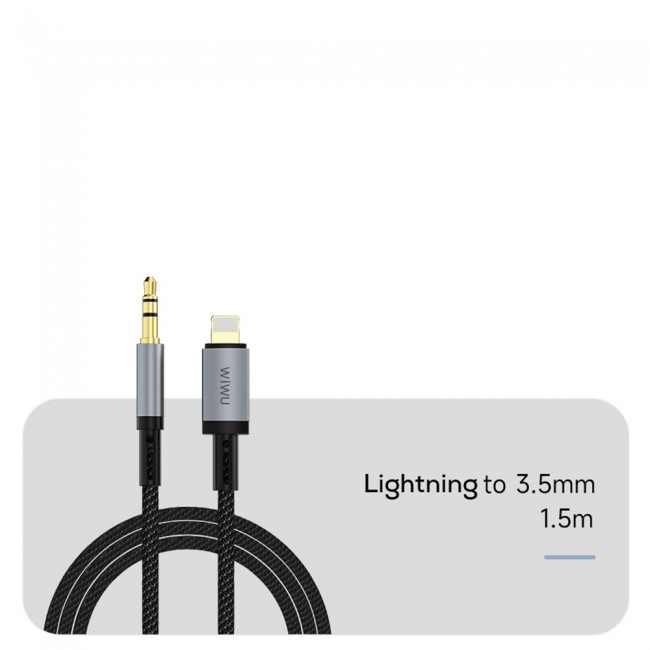 Wiwu Wi-C048 Legend Audio Serisi Lightning to 3.5mm Aux Ses Kablosu 1.5M Wiwu Wi-C048 Legend Audio Serisi Lightning to 3.5mm Aux Ses Kablosu 1.5M