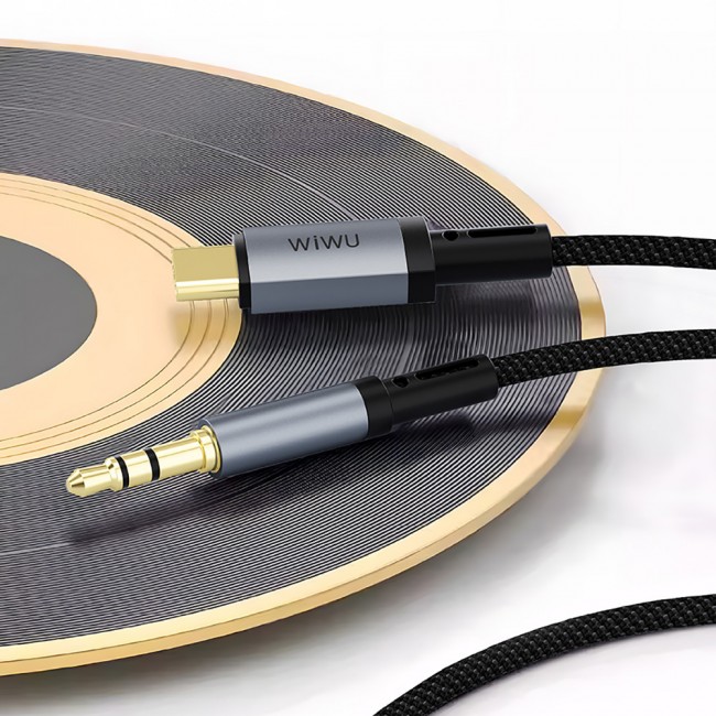 Wiwu Wi-C048 Legend Audio Serisi Type-C to 3.5mm Aux Ses Kablosu 1.5M Wiwu Wi-C048 Legend Audio Serisi Type-C to 3.5mm Aux Ses Kablosu 1.5M