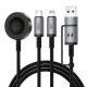 Wiwu Wi-C050 Legend Serisi 3in1 USB-A + Type-C to Lightning – Type-C – Akıllı Saat Şarj Kablosu 100W 1.2M Wiwu Wi-C050 Legend Serisi 3in1 USB-A + Type-C to Lightning – Type-C – Akıllı Saat Şarj Kablosu 100W 1.2M