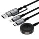 Wiwu Wi-C050 Legend Serisi 3in1 USB-A + Type-C to Lightning – Type-C – Akıllı Saat Şarj Kablosu 100W 1.2M Wiwu Wi-C050 Legend Serisi 3in1 USB-A + Type-C to Lightning – Type-C – Akıllı Saat Şarj Kablosu 100W 1.2M