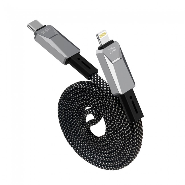 Wiwu Wi-C077 Cyberlink Serisi Type-C to Lightning Hızlı Şarj Özellikli Data ve Şarj Kablosu 27W 1M Wiwu Wi-C077 Cyberlink Serisi Type-C to Lightning Hızlı Şarj Özellikli Data ve Şarj Kablosu 27W 1M