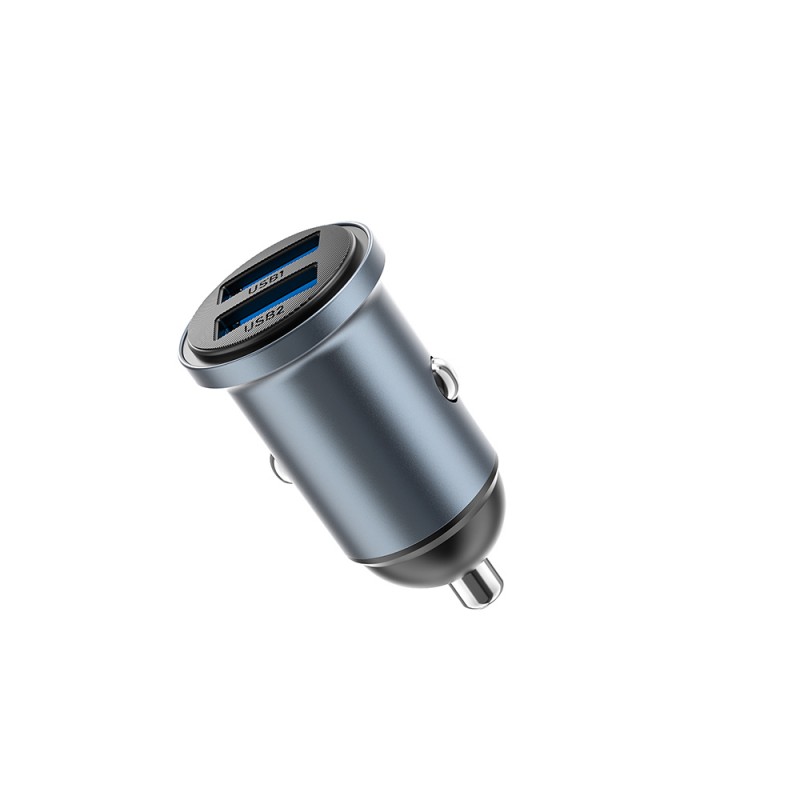 Bal-z Wiwu Wi-CC031 Nano Lite Serisi Dual USB-A Hızlı Şarj Özellikli Araç Şarj Aleti PD 12W