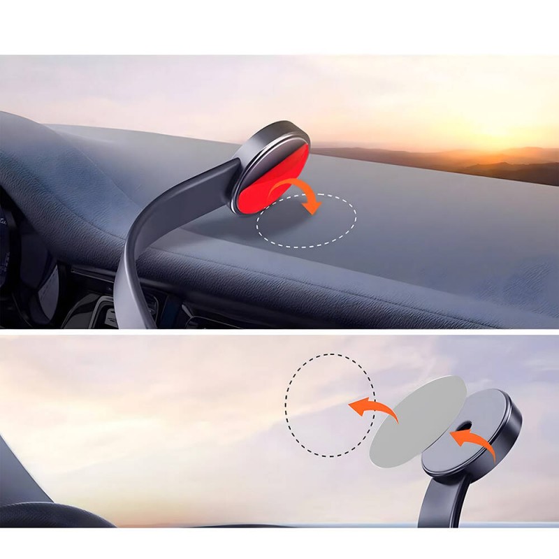 Bal-z Wiwu Wi-CH053 Mago Serisi Magnetik M-safe Uyumlu Bükülebilen Eğimi ve Düz Zemin Araç Telefon Tutacağı