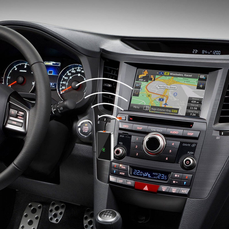 Bal-z Wiwu Wi-CP001 CarPlay Dijital LED Göstergeli Kablosuz Ses Alıcı USB Girişli Bluetooth Adaptör