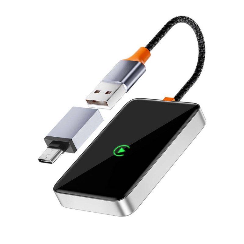 Bal-z Wiwu Wi-CP001 CarPlay Dijital LED Göstergeli Kablosuz Ses Alıcı USB Girişli Bluetooth Adaptör