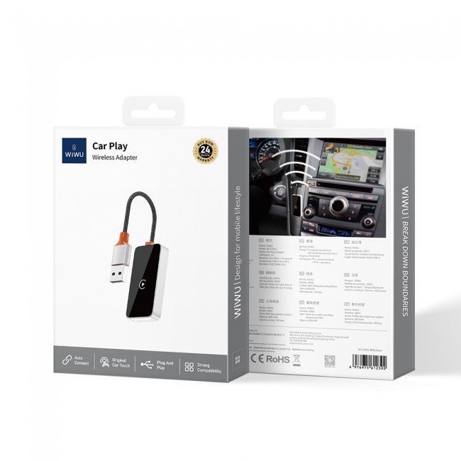 Wiwu Wi-CP002 CarPlay Dijital LED Göstergeli Kablosuz Ses Alıcı USB Girişli Bluetooth Adaptör Wiwu Wi-CP002 CarPlay Dijital LED Göstergeli Kablosuz Ses Alıcı USB Girişli Bluetooth Adaptör
