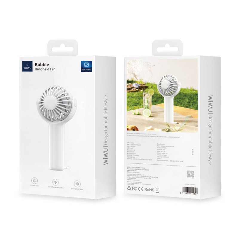Bal-z Wiwu Wi-FS08 Bubble Serisi Stand Olabilen Askılıklı Portatif Mini Vantilatör Soğutucu El Fanı