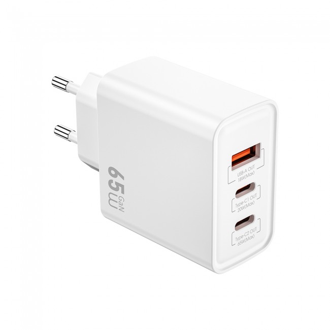 Wiwu Wi-G005 Essen Serisi GaN Tech PD Hızlı Şarj Özellikli Şarj Başlığı 65W Wiwu Wi-G005 Essen Serisi GaN Tech PD Hızlı Şarj Özellikli Şarj Başlığı 65W
