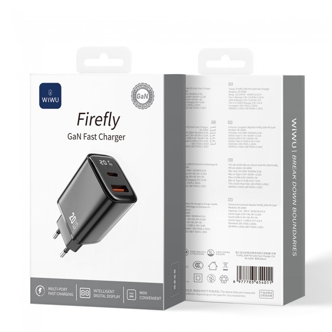 Wiwu Wi-G009 Firefly Serisi GaN Tech PD Hızlı Şarj Özellikli Şarj Başlığı 20W Wiwu Wi-G009 Firefly Serisi GaN Tech PD Hızlı Şarj Özellikli Şarj Başlığı 20W