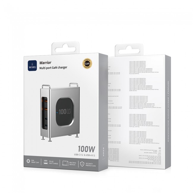 Wiwu Wi-G013 Warrior Serisi GaN Tech Hızlı Şarj Özellikli Şarj Başlığı 100W Wiwu Wi-G013 Warrior Serisi GaN Tech Hızlı Şarj Özellikli Şarj Başlığı 100W