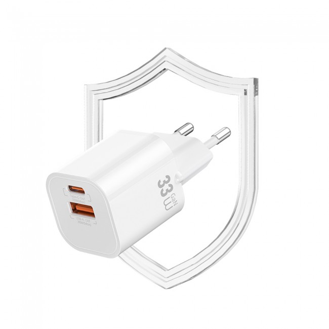Wiwu Wi-G017 Cube Serisi Type-C PD & USB-A GaN Tech PD Hızlı Şarj Özellikli Mini Şarj Başlığı 33W Wiwu Wi-G017 Cube Serisi Type-C PD & USB-A GaN Tech PD Hızlı Şarj Özellikli Mini Şarj Başlığı 33W