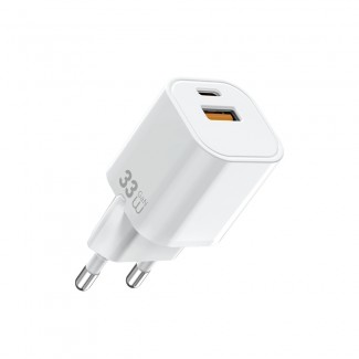 Wiwu Wi-G017 Cube Serisi Type-C PD & USB-A GaN Tech PD Hızlı Şarj Özellikli Mini Şarj Başlığı 33W Wiwu Wi-G017 Cube Serisi Type-C PD & USB-A GaN Tech PD Hızlı Şarj Özellikli Mini Şarj Başlığı 33W