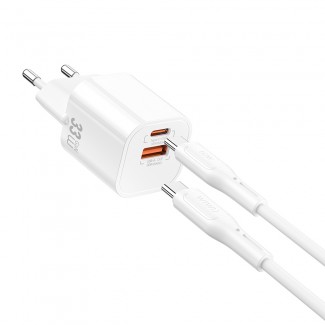 Wiwu Wi-G018 Cube Serisi Type-C to Type-C GaN Tech PD Hızlı Şarj Özellikli Kablolu Şarj Seti 33W Wiwu Wi-G018 Cube Serisi Type-C to Type-C GaN Tech PD Hızlı Şarj Özellikli Kablolu Şarj Seti 33W