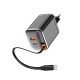 Wiwu Wi-G020 Helix Serisi GaN Teknolojili Hızlı Şarj Başlığı USB-A to Type-C PD 65W Type-C Kablolu Şarj Seti Wiwu Wi-G020 Helix Serisi GaN Teknolojili Hızlı Şarj Başlığı USB-A to Type-C PD 65W Type-C Kablolu Şarj Seti