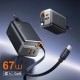 Wiwu Wi-G020 Helix Serisi GaN Teknolojili Hızlı Şarj Başlığı USB-A to Type-C PD 65W Type-C Kablolu Şarj Seti Wiwu Wi-G020 Helix Serisi GaN Teknolojili Hızlı Şarj Başlığı USB-A to Type-C PD 65W Type-C Kablolu Şarj Seti