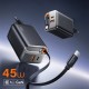 Wiwu Wi-G021 Helix Serisi GaN Teknolojili Hızlı Şarj Başlığı USB-A to Type-C PD 45W Type-C Kablolu Şarj Seti Wiwu Wi-G021 Helix Serisi GaN Teknolojili Hızlı Şarj Başlığı USB-A to Type-C PD 45W Type-C Kablolu Şarj Seti