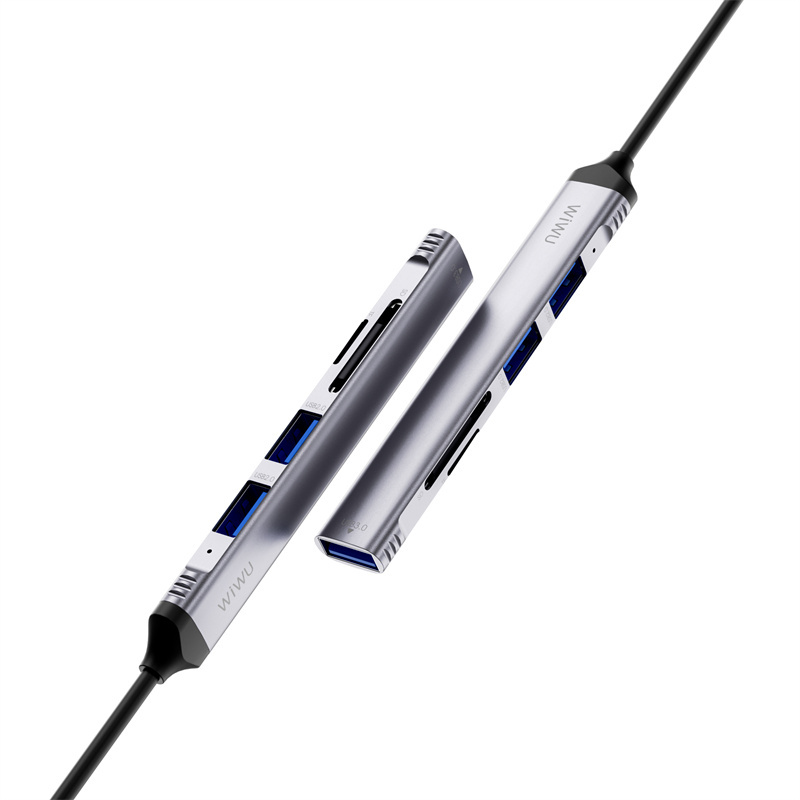 Bal-z Wiwu Wi-HB003 Zolo Serisi USB3.0 + USB2.0 + SD/TF Bağlantılı Type-C USB-A 5in1 Hub