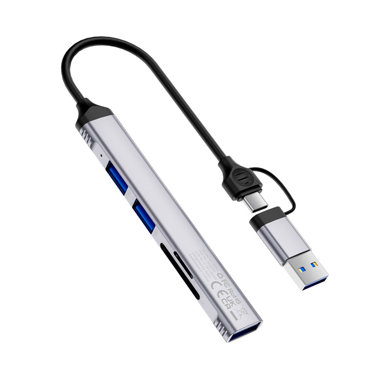 Bal-z Wiwu Wi-HB003 Zolo Serisi USB3.0 + USB2.0 + SD/TF Bağlantılı Type-C USB-A 5in1 Hub
