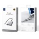 Wiwu Wi-HB8002 Travel Serisi 3in1 HDMI (4K@60Hz) Girişli 100W PD Type-C Hub Bağlantı İstasyonu