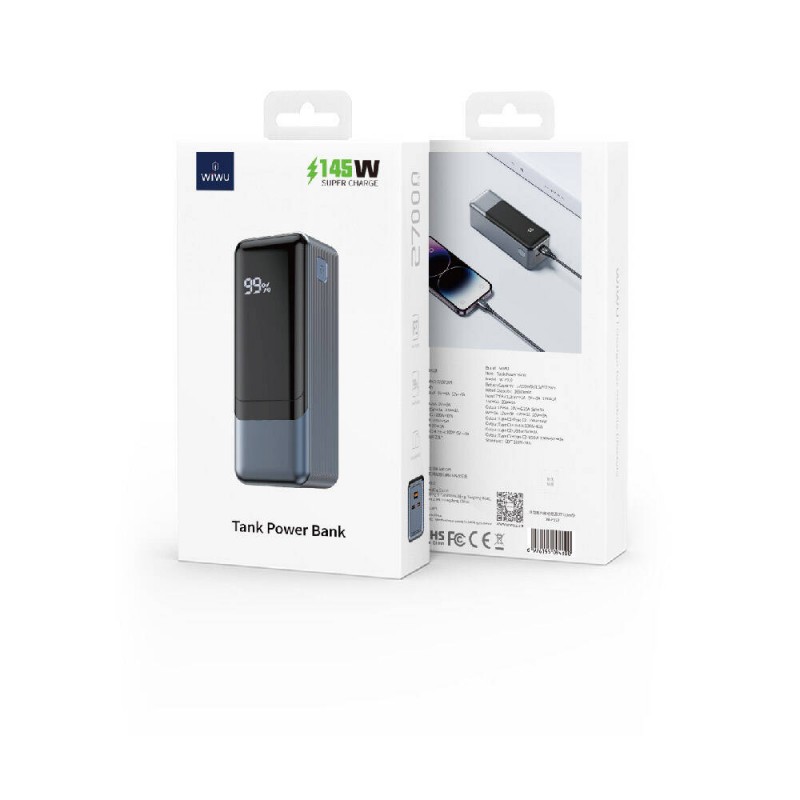 Bal-z Wiwu Wi-P010 Tank Serisi LED Ekranlı Taşınabilir Powerbank 27000mAh 145W