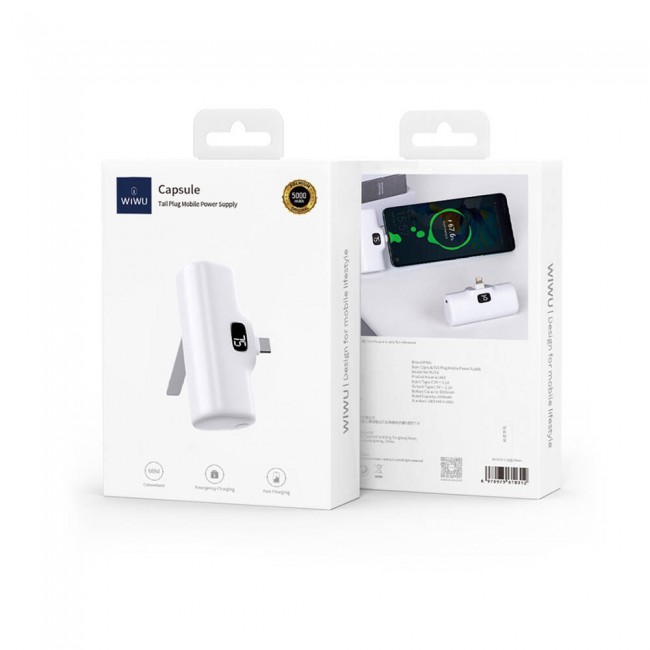 Wiwu Wi-P017 Capsule Serisi 2in1 Mini Taşınabilir Standlı Type-C Powerbank 5000mAh Wiwu Wi-P017 Capsule Serisi 2in1 Mini Taşınabilir Standlı Type-C Powerbank 5000mAh