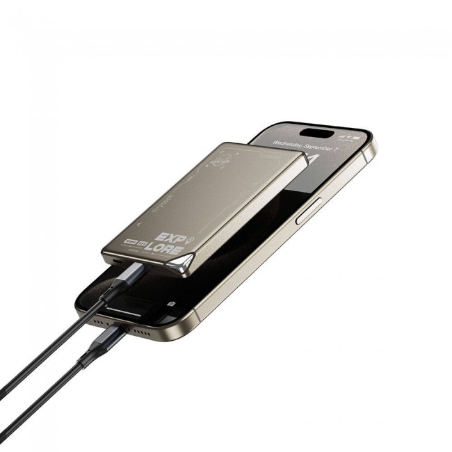 Wiwu Wi-P019 Ultra-Thin Explore Serisi Led Göstergeli Wireless Magsafe Powerbank 15W 5000mAh Wiwu Wi-P019 Ultra-Thin Explore Serisi Led Göstergeli Wireless Magsafe Powerbank 15W 5000mAh