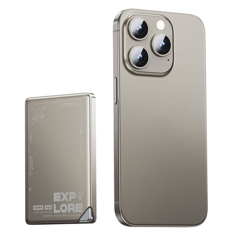 Bal-z Wiwu Wi-P019 Ultra-Thin Explore Serisi Led Göstergeli Wireless M-safe Powerbank 15W 5000mAh