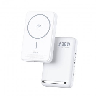 Wiwu Wi-P031 Qi2 Şarj Teknolojili LED Işık Göstergeli Standlı 30W Taşınabilir M-safe Wireless Powerbank 10.000mAh Wiwu Wi-P031 Qi2 Şarj Teknolojili LED Işık Göstergeli Standlı 30W Taşınabilir M-safe Wireless Powerbank 10.000mAh