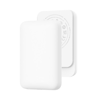 Bal-z Wiwu Wi-P037 Qi Şarj Teknolojili LED Işık Göstergeli M-safe Kablosuz Powerbank 5000mAh 15W