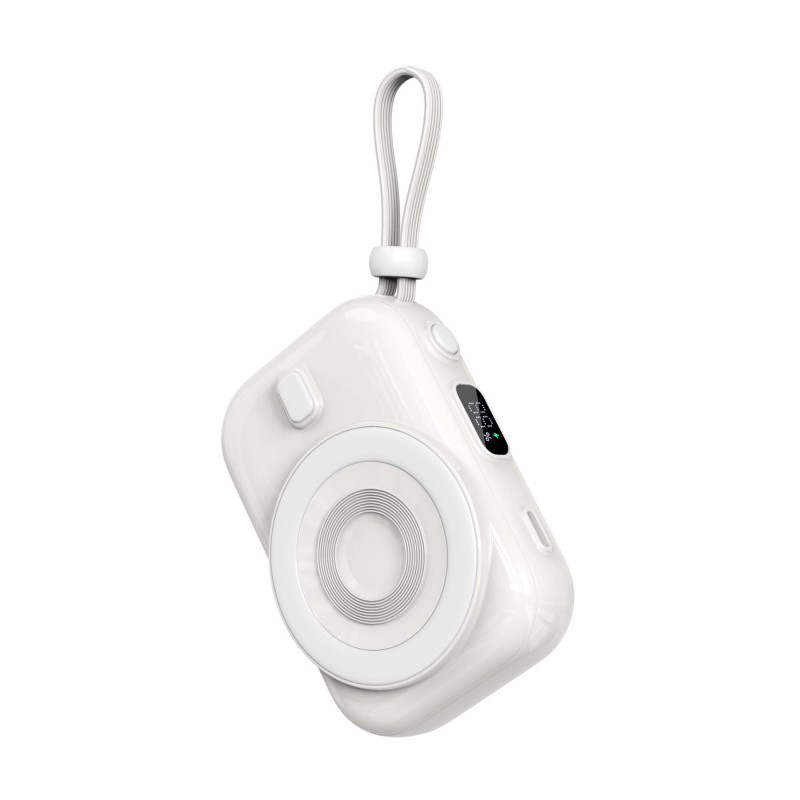 Bal-z Wiwu Wi-P041 Dijital LED Göstergeli Type-C Kablolu Askılı Wireless Powerbank 10000mAh