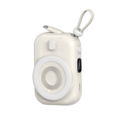 Bal-z Wiwu Wi-P041 Dijital LED Göstergeli Type-C Kablolu Askılı Wireless Powerbank 10000mAh
