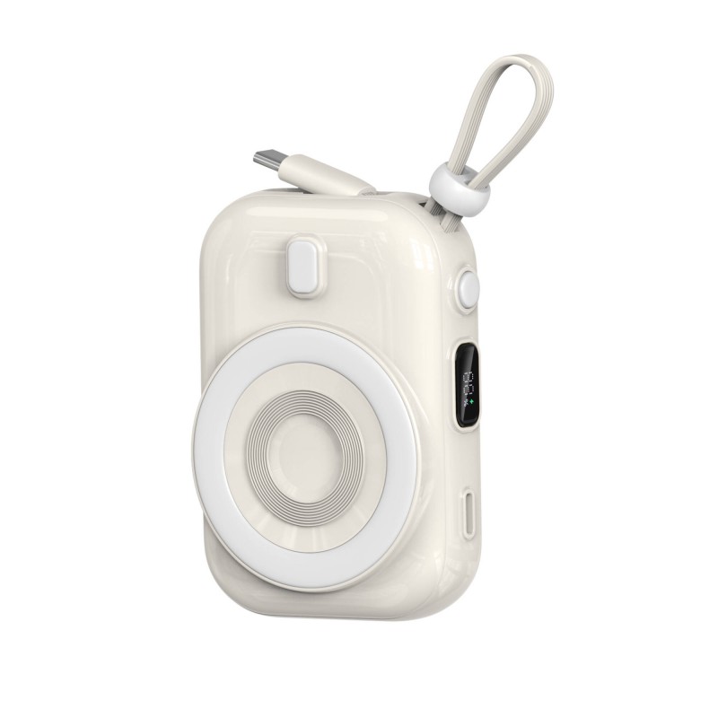 Bal-z Wiwu Wi-P041 Dijital LED Göstergeli Type-C Kablolu Askılı Wireless Powerbank 10000mAh