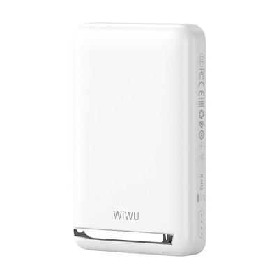 Bal-z Wiwu Wi-P043 LED Işık Göstergeli Standlı Taşınabilir M-safe Wireless Powerbank 10.000mAh 15W