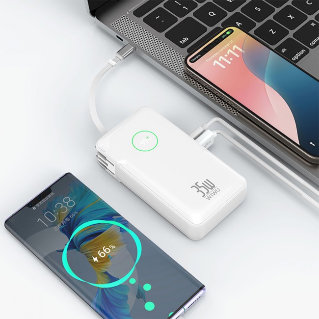 Wiwu Wi-P049 Noble Serisi Type-C Kablolu Dijital LED Göstergeli Powerbank PD 35W 10000mAh Wiwu Wi-P049 Noble Serisi Type-C Kablolu Dijital LED Göstergeli Powerbank PD 35W 10000mAh