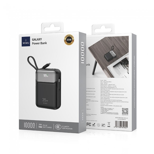 Wiwu Wi-P052 Galaxy Serisi Type-C Lightning Çıkışlı Taşınabilir Powerbank PD 35W 10000mAh Wiwu Wi-P052 Galaxy Serisi Type-C Lightning Çıkışlı Taşınabilir Powerbank PD 35W 10000mAh