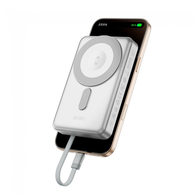 Wiwu Wi-P056 Taşınabilir Wireless Şarj ve PD Hızlı Şarj Özellikli Powerbank 15W 10000mAh Wiwu Wi-P056 Taşınabilir Wireless Şarj ve PD Hızlı Şarj Özellikli Powerbank 15W 10000mAh