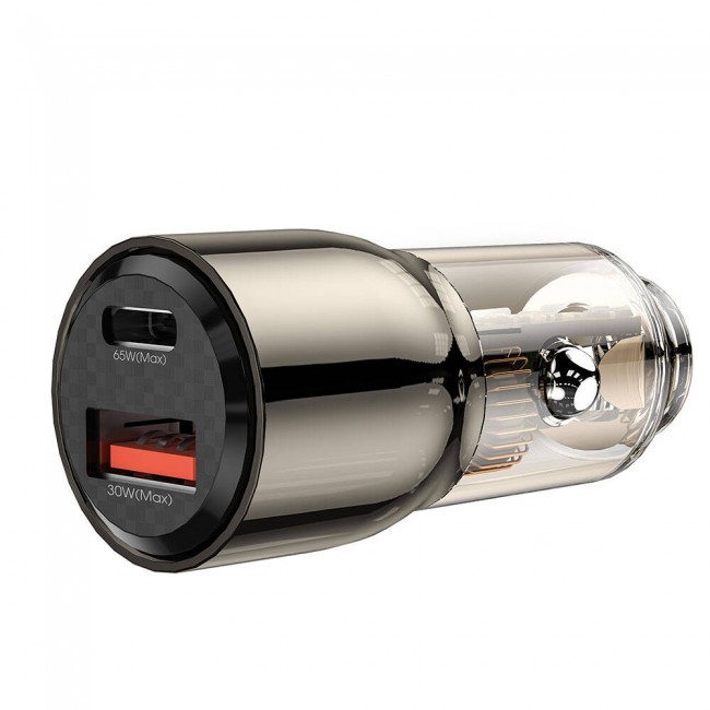 Wiwu Wi-QC012 Geek Serisi Type-C + USB-A Hızlı Şarj Özellikli Transparan Tasarımlı Araç Şarj Aleti 95W Wiwu Wi-QC012 Geek Serisi Type-C + USB-A Hızlı Şarj Özellikli Transparan Tasarımlı Araç Şarj Aleti 95W