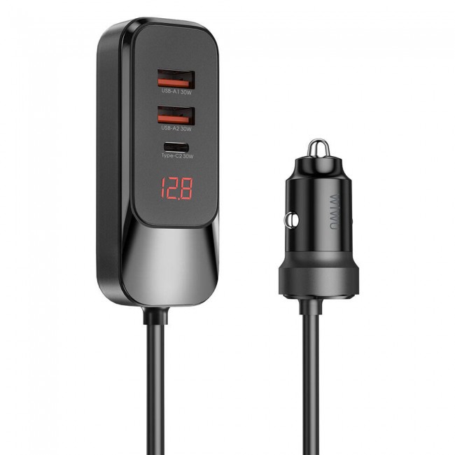 Wiwu Wi-QC015 Extend Serisi Dual Type-C + Dual USB-A Hızlı Şarj Özellikli Harici Portlu Araç Şarj Aleti 120W Wiwu Wi-QC015 Extend Serisi Dual Type-C + Dual USB-A Hızlı Şarj Özellikli Harici Portlu Araç Şarj Aleti 120W
