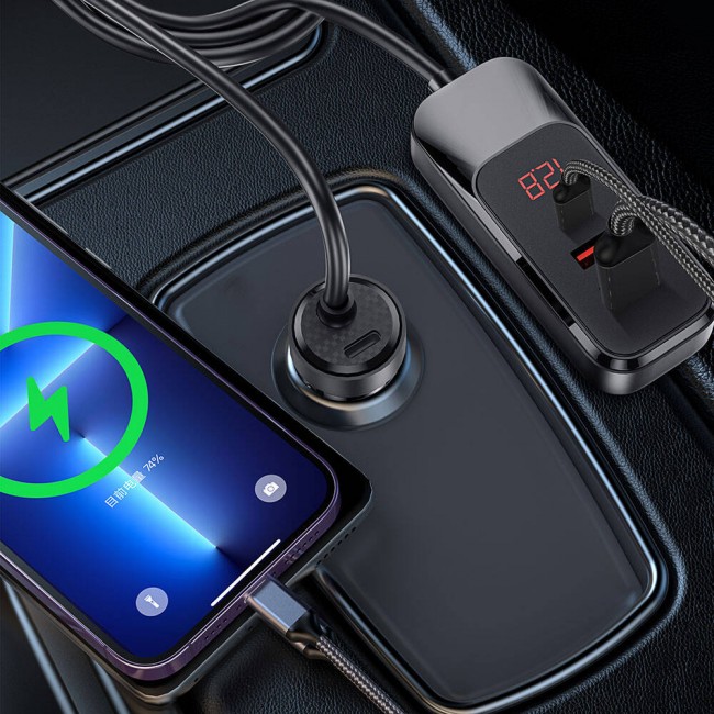 Wiwu Wi-QC015 Extend Serisi Dual Type-C + Dual USB-A Hızlı Şarj Özellikli Harici Portlu Araç Şarj Aleti 120W Wiwu Wi-QC015 Extend Serisi Dual Type-C + Dual USB-A Hızlı Şarj Özellikli Harici Portlu Araç Şarj Aleti 120W