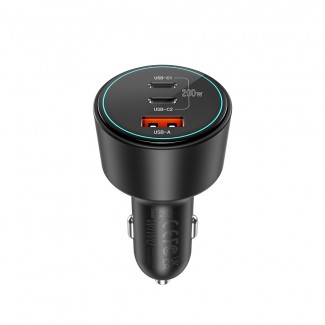 Wiwu Wi-QC026 Starship Serisi Hızlı Şarj Özellikli Dual Type-C + USB-A Portlu Araç Şarj Aleti 200W Wiwu Wi-QC026 Starship Serisi Hızlı Şarj Özellikli Dual Type-C + USB-A Portlu Araç Şarj Aleti 200W
