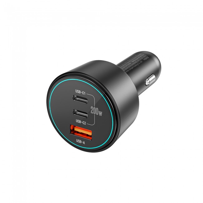 Wiwu Wi-QC026 Starship Serisi Hızlı Şarj Özellikli Dual Type-C + USB-A Portlu Araç Şarj Aleti 200W Wiwu Wi-QC026 Starship Serisi Hızlı Şarj Özellikli Dual Type-C + USB-A Portlu Araç Şarj Aleti 200W