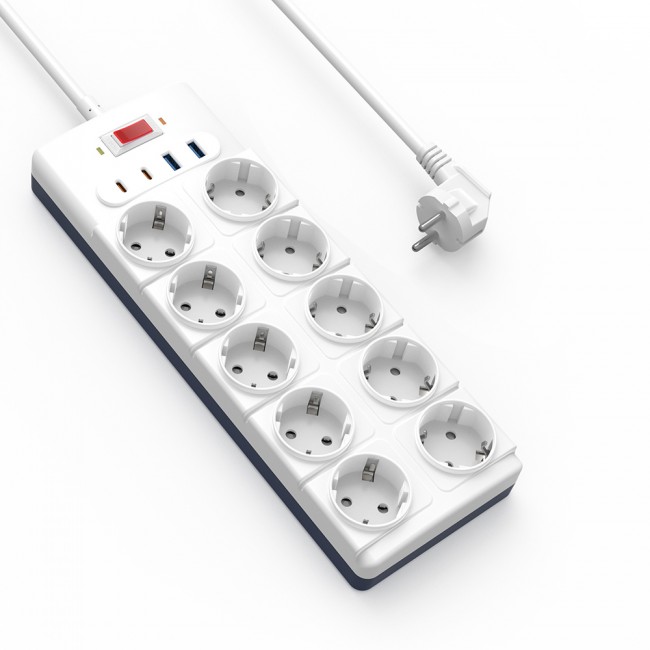Wiwu Wi-S008 20W GaN Tech Power Strip 14 in 1 Çoklu Priz 2M Wiwu Wi-S008 20W GaN Tech Power Strip 14 in 1 Çoklu Priz 2M
