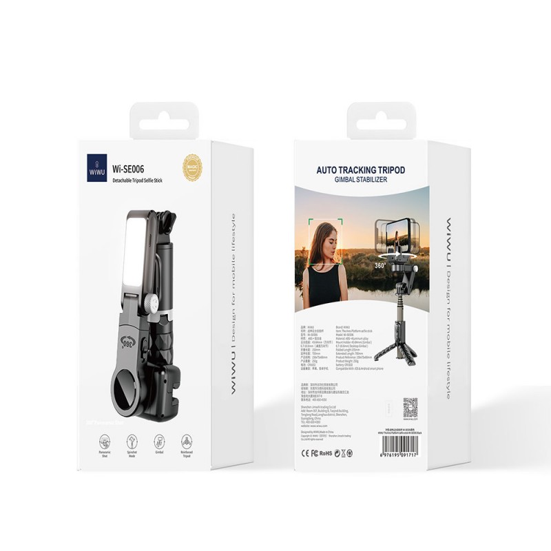 Bal-z Wiwu Wi-SE006 Çok Fonksiyonlu Işıklı Gimbal Sabitleyici Tripod Selfie Çubuğu