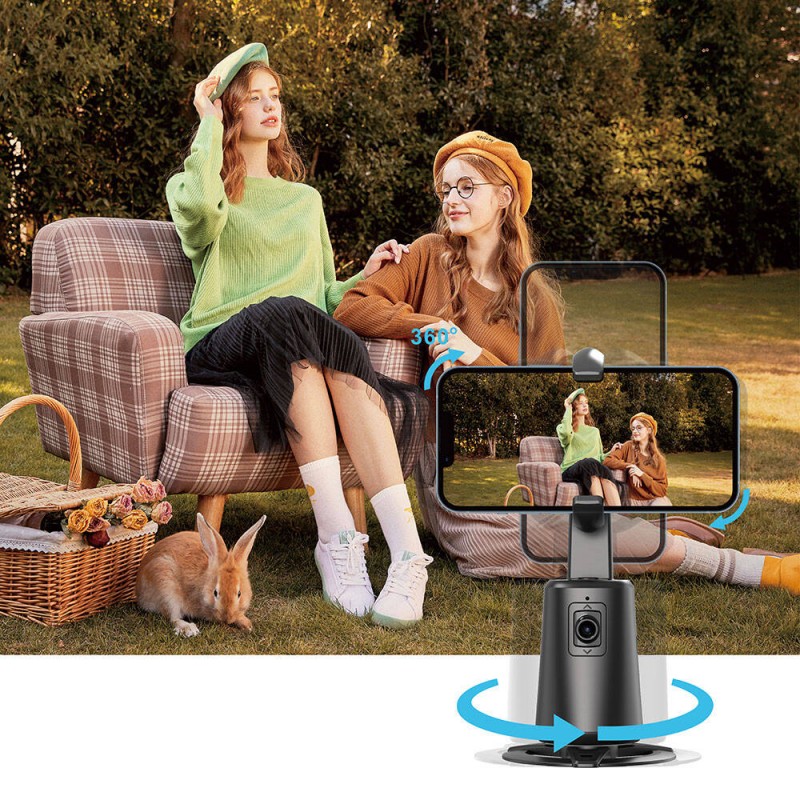 Bal-z Wiwu Wi-SE010 Canlı Yayın 360° Dönebilen Akıllı Yüz Tanıma Takip Özellikli Magnetik Gimbal Sabitleyici Stand